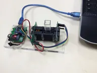 Early benchtop prototype of the open-source spectrophotometer with cuvette holder and Arduino controller Early benchtop prototype of the open-source spectrophotometer with cuvette holder and Arduino controller