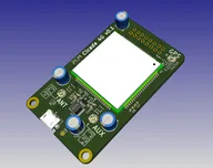 3D render of the Cicada 4G modem board with antenna and GPS connectors 3D render of the Cicada 4G modem board with antenna and GPS connectors