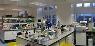 Panoramic view of the CRI Paris laboratory workspace Panoramic view of the CRI Paris laboratory workspace